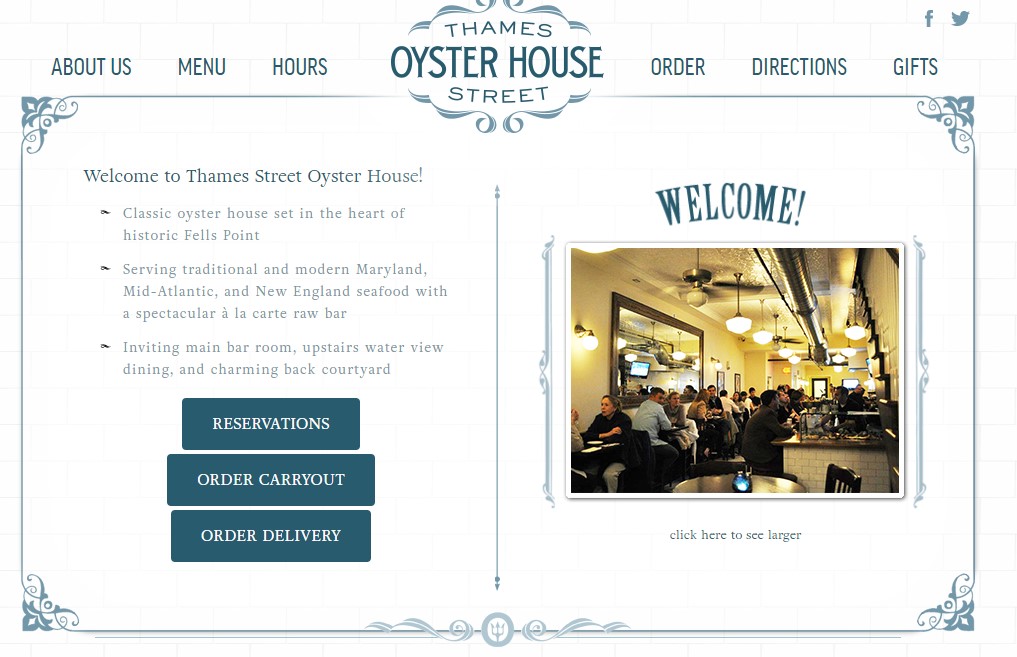 Thames Street Oyster House Baltimore Maryland USA